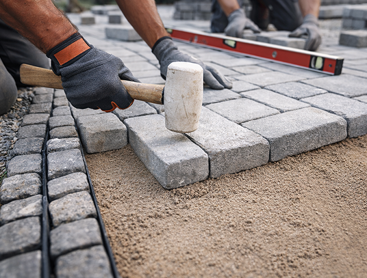 Укладка тротуарной плитки